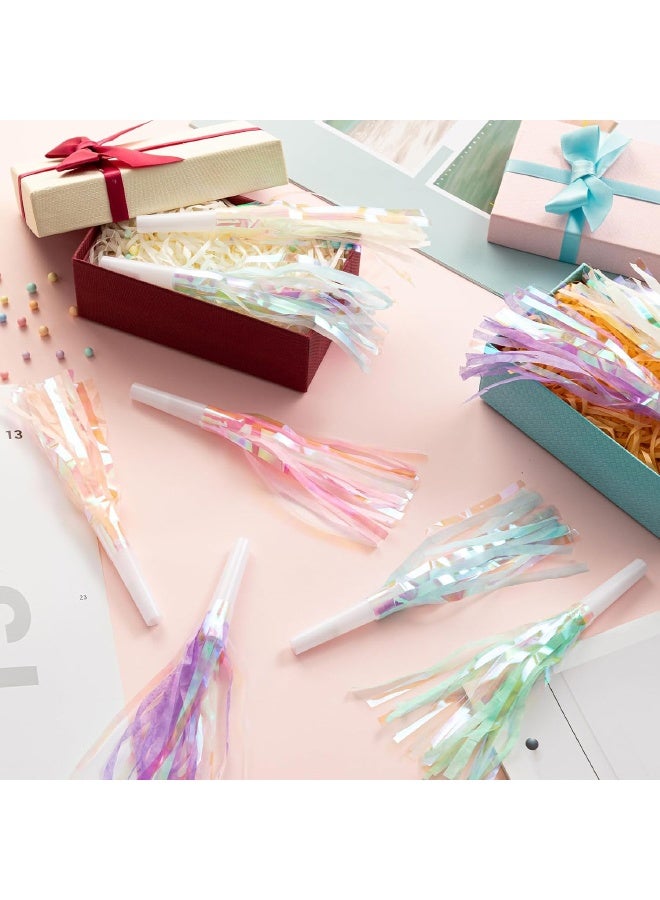 24 PCS Fringe Party Blowers, Noise Makers Glitter Metallic Fringed Party Horns, Colorful Noisemakers Blow Horns Party Whistles for Graduations, Weddings, Birthdays, Family Gatherings, New Years Events (Colorful) - Image 5